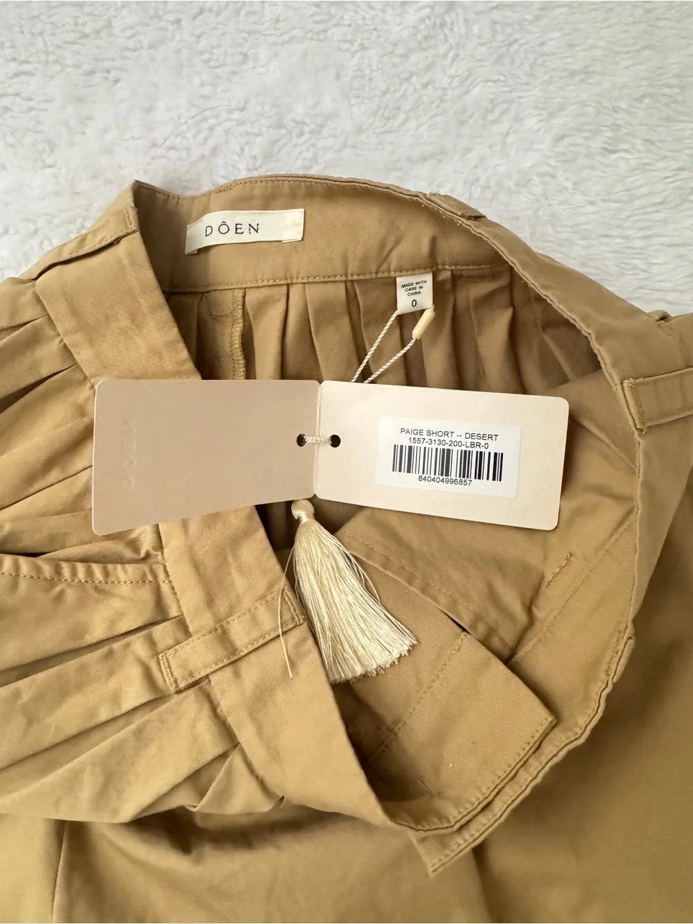 Doen Paige Shorts in color Desert/ size 0/ NWT - Picture 5 of 7